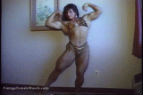 Tazzie Colomb, virtual reality video, female bodybuilder, female muscle, fbb, vr, muscular woman, Vintage Female Muscle, girls with muscle