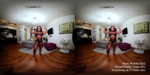 Ruby Muscle 2022:  Virtual Reality Photo Set, virtual reality video, female bodybuilder, female muscle, fbb, vr, muscular woman, Vintage Female Muscle, girls with muscle, FTVideo 8k resolution