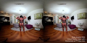 Ruby Muscle 2022:  Virtual Reality Photo Set, virtual reality video, female bodybuilder, female muscle, fbb, vr, muscular woman, Vintage Female Muscle, girls with muscle, FTVideo 8k resolution