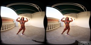 Sherry Priami, Virtual Reality Photo Set, virtual reality video, female bodybuilder, female muscle, fbb, vr, muscular woman, Vintage Female Muscle, girls with muscle, FTVideo 8k resolution