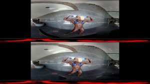 virtual reality video, female bodybuilder, female muscle, fbb, vr, brittany watts, muscular woman