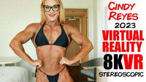 Cindy Reyes, Virtual Reality Video (8K)  Virtual Reality Photo Set, virtual reality video, female bodybuilder, female muscle, fbb, vr, muscular woman, Vintage Female Muscle, girls with muscle, FTVideo 8k resolution