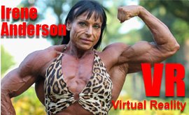 Irene Anderson, virtual reality video, female bodybuilder, female muscle, fbb, vr, muscular woman, Vintage Female Muscle, girls with muscle